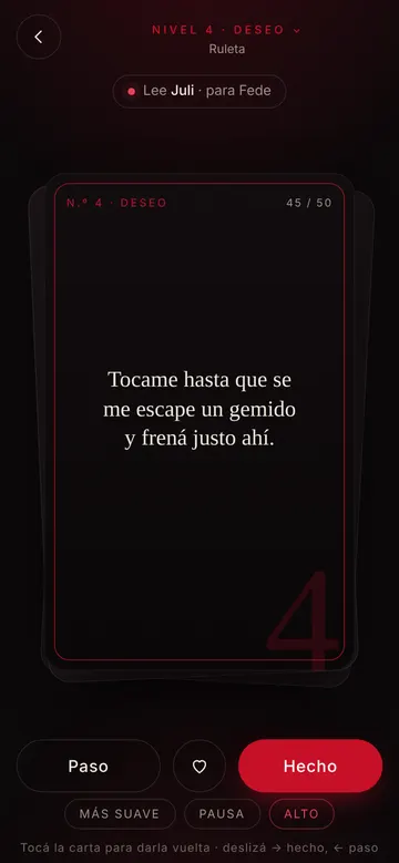 Una carta del nivel 4 dada vuelta