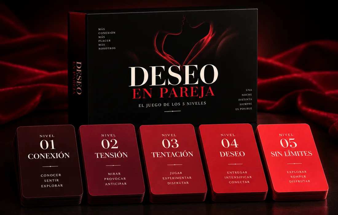Los cinco mazos de Deseo en Pareja, del nivel 1 Conexión al nivel 5 Sin Límites