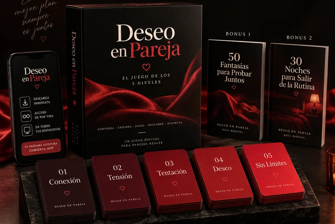 El juego Deseo en Pareja junto a los dos bonus digitales